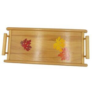 VTG Wood Tray Marked Clyan Hall Sturditoys Rectangle Shape with Handles HTF